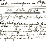 Tagebuch von Bernhardine Alma, 26. Juli 1914