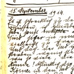 Tagebuch von Bernhardine Alma, 15. September 1914
