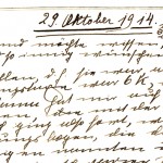 Tagebuch von Bernhardine Alma, 29. Oktober 1914